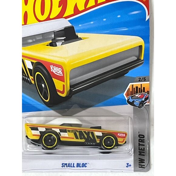 Hot Wheels Small Bloc HW Metro Yellow Taxi 2023 Mainline 7/250 Diecast Car - Picture 3 of 6